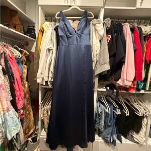 Amsale French Blue Sariah Bridesmaid Dress